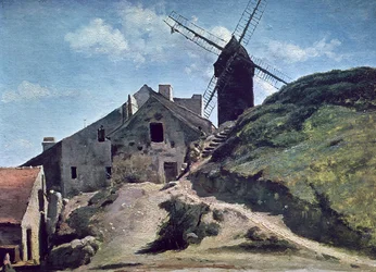 Een windmolen in Montmartre, 1840-45